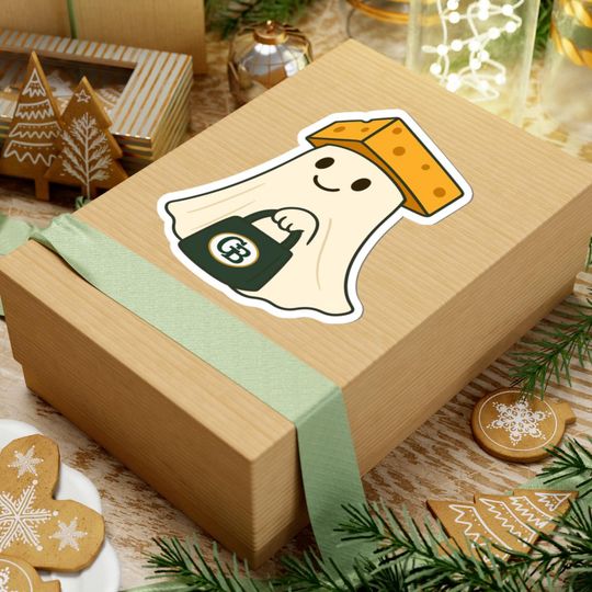 Halloween Ghost Sticker, Green Bay Football Packers Sticker, Football fan sticker, Game Day Sticker