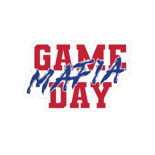 Buffalo Mafia Sticker, Game Day Bills Football Fan Sticker