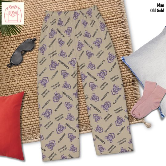 Minnesota Pattern Women's Pajama Pants, Football Fan Gift, Gift for Her