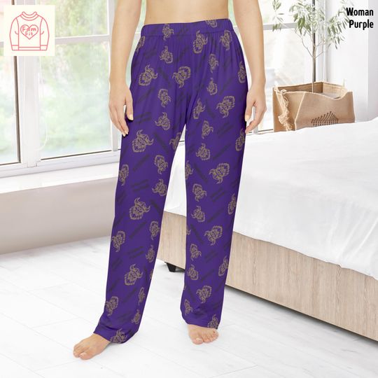 Minnesota Pattern Women's Pajama Pants, Football Fan Gift, Gift for Her
