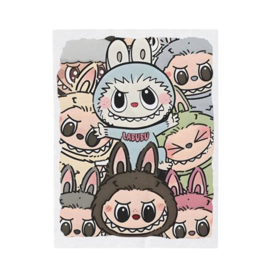 Labubu Fleece Blanket, Kid Blanket, Back To School Gift