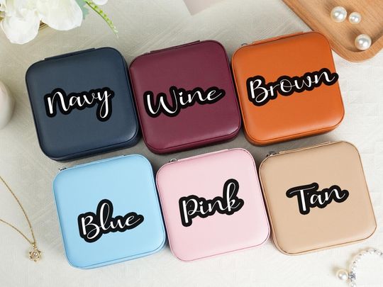 Personalized Floral Jewelry Box - Custom Name & Bridesmaid Gift