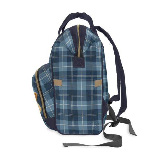 Personalized Diaper Bag Backpack, Preppy Teddy Bear Baby Bag