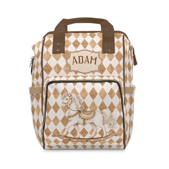 Personalized Vintage Circus Diaper Bag