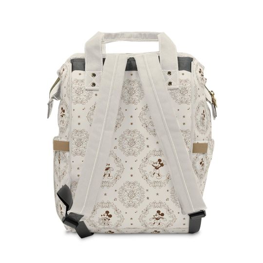 Personalized Diaper Bag Backpack, Toile de Jouy Baby Bag