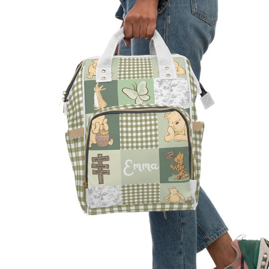 Personalized Pooh Bear Diaper Backpack