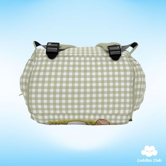 Personalized Pooh Diaper Backpack, Nursery Bag
