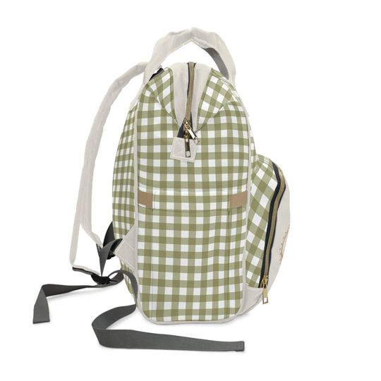 Personalized Diaper Bag Backpack, Toile de Jouy Baby Bag