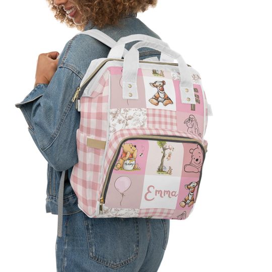 Personalized  Winnie The Pooh Diaper Backpack