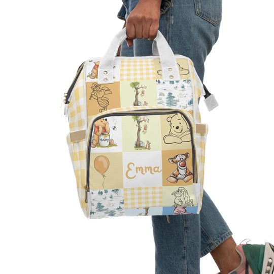 Personalized  Winnie The Pooh Diaper Backpack