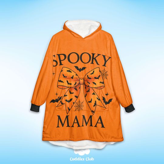 Halloween Blanket Hoodie | Spooky Mama | Pajama | Spooky Vibes | Halloween Gothic | Spooky Season Halloween Hoodie