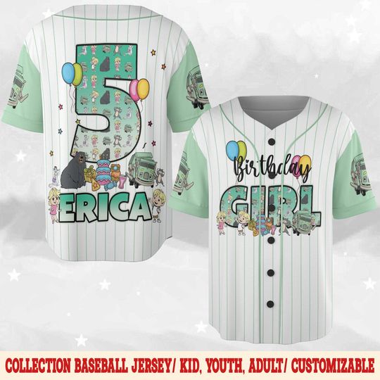 Personalized Trash Truck Baseball Jersey, Hank Trash Truck Birthday Boy, Birthday Girl Jersey, Trash Truck Family Birthday Matching