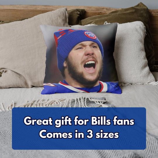 Josh Allen Throw Pillow: Buffalo Football Home Decor