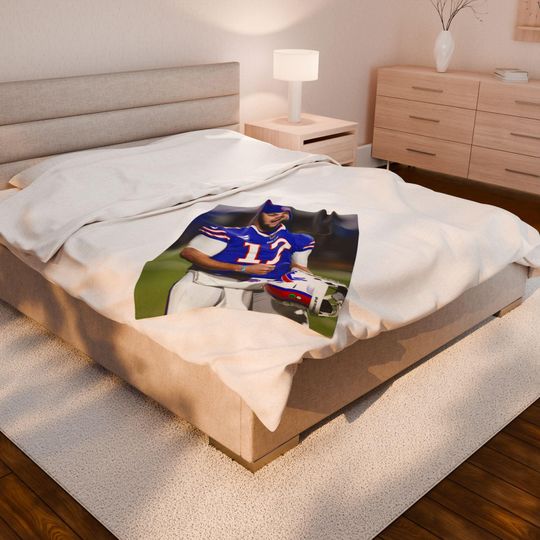 Josh Allen Throw Blanket: Buffalo Football Home Bedroom Decor