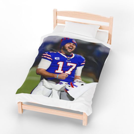 Josh Allen Throw Blanket: Buffalo Football Home Bedroom Decor