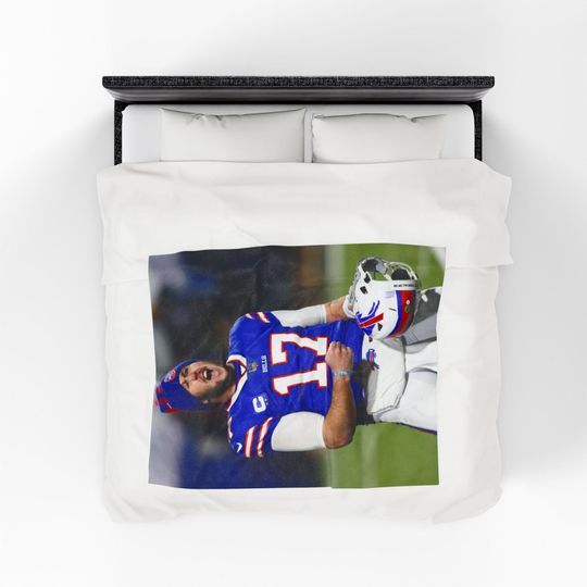 Josh Allen Throw Blanket: Buffalo Football Home Bedroom Decor