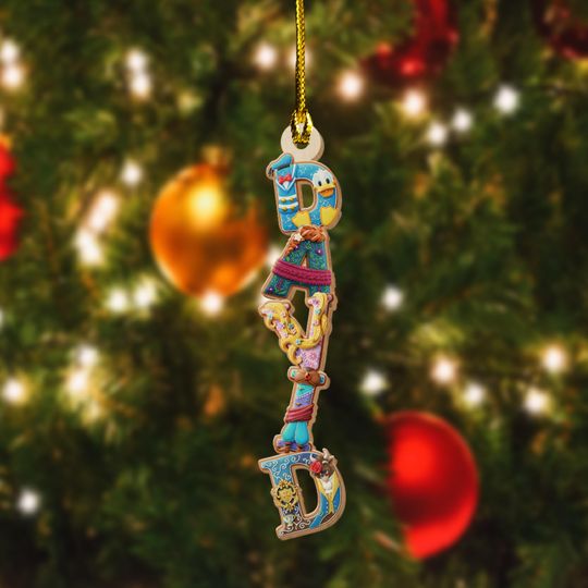 Personalized Disney Character Alphabet 2D Ornament, Custom Stocking Tag, Gingerbread Letter Ornament, Christmas Gifts For Family