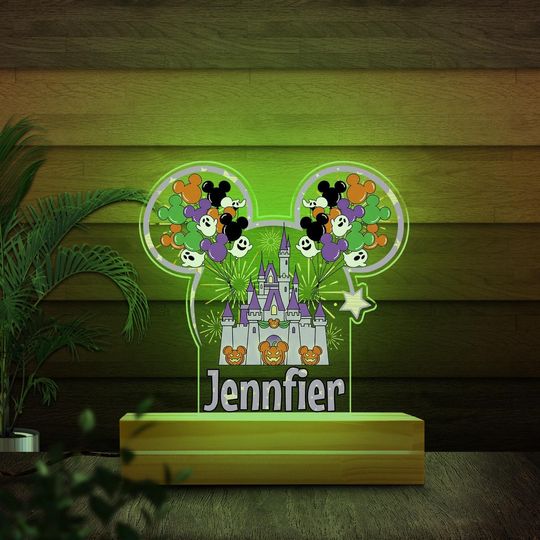 Disney Inspired Halloween Lights, WDW Castle Spooky Nightlight, Halloween Bedroom Decor