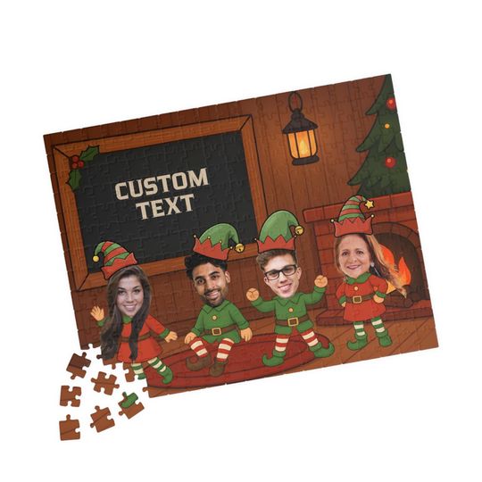 Personalized Elf Face Puzzle | Custom Christmas Gift