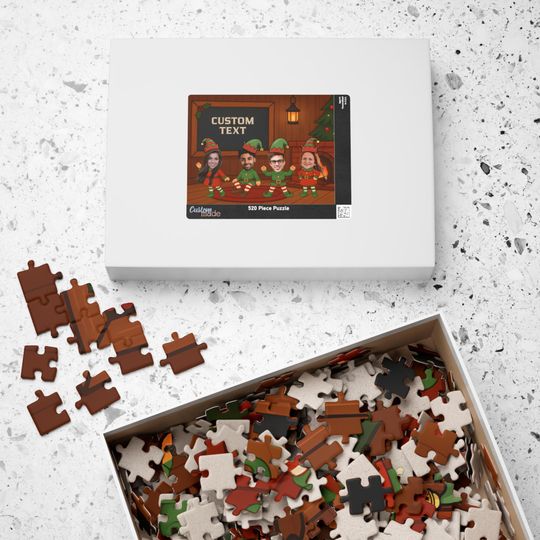 Personalized Elf Face Puzzle | Custom Christmas Gift