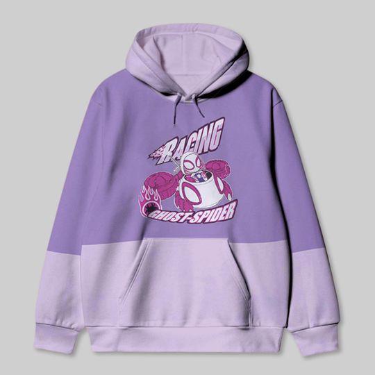 Ghost-Spider Racing All Over Print Hoodie, Marvel Spider-Man 3D Hoodie