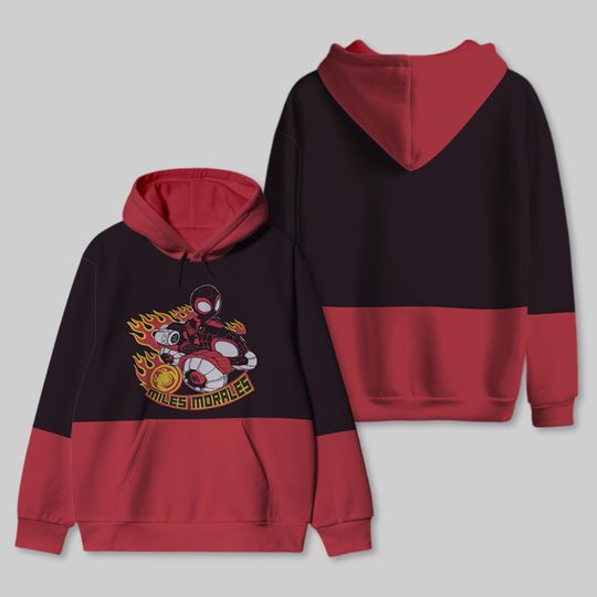 Miles Morales Spider-Man Racing All Over Print Hoodie, Marvel Hero 3D Hoodie