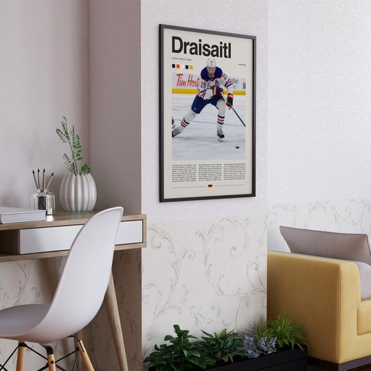Leon Draisaitl Poster  Ice Hockey Wall Art