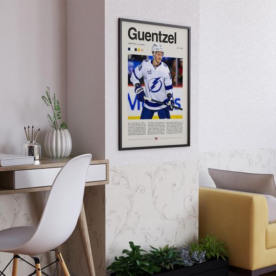 Jake Guentzel Poster  Ice Hockey Wall Art