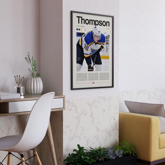 Tage Thompson Poster  Ice Hockey Wall Art
