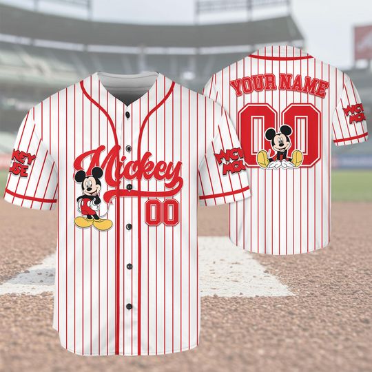 Personalized Mouse Baseball Jersey, Mouse Baseball Shirt, Magic Kingdom Jersey