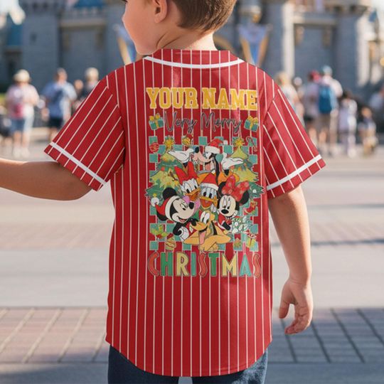 Personalized Mickey Simple Christmas Jersey, Mickey Christmas Jersey