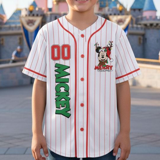 Personalized Mickey and Friends Christmas Jersey, Mickey Christmas Jersey