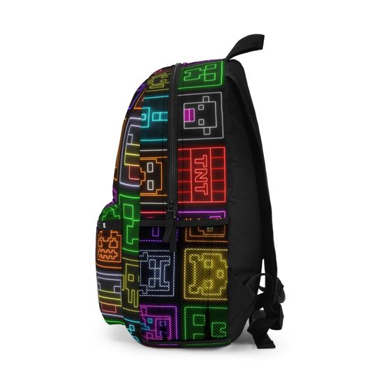 Kids Gamer Backpack, Neon Gaming School Bag