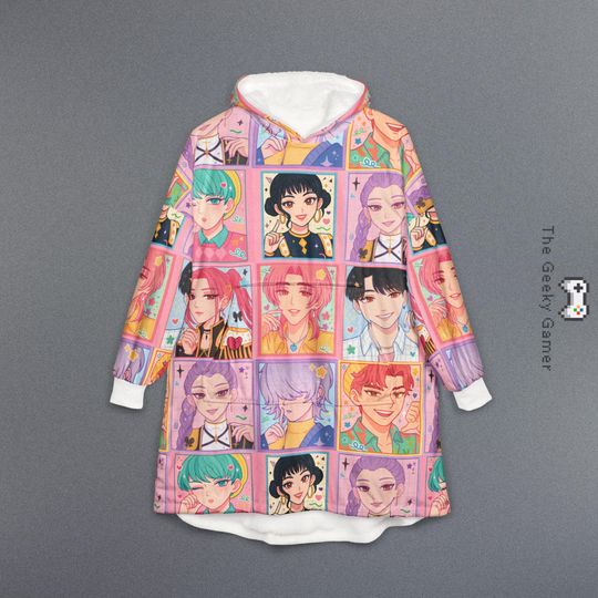 Huntrix Kpop Anime Hooded Blanket