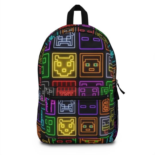 Kids Gamer Backpack, Neon Gaming School Bag