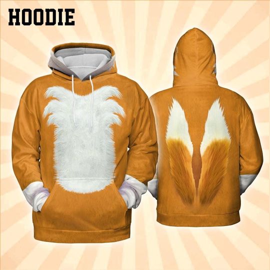 Cosplay Orange Fox Tinker Hoodie for Halloween & Conventions