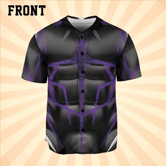 Personalized Cosplay Black Panther Marvel Baseball Jersey