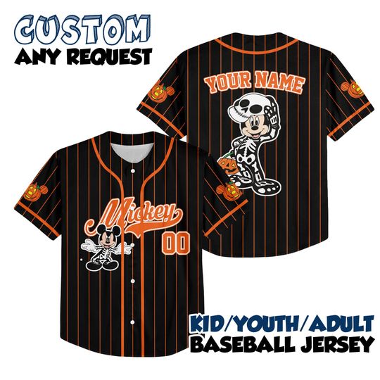 Custom Disney Mickey Halloween Purple Collection Baseball