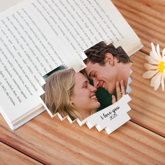 Personalized Heart Photo Building Block, Picture Building Block, Brick Puzzle, Gifts for Boyfriend/Girlfriend, Valentine Gift for Couples