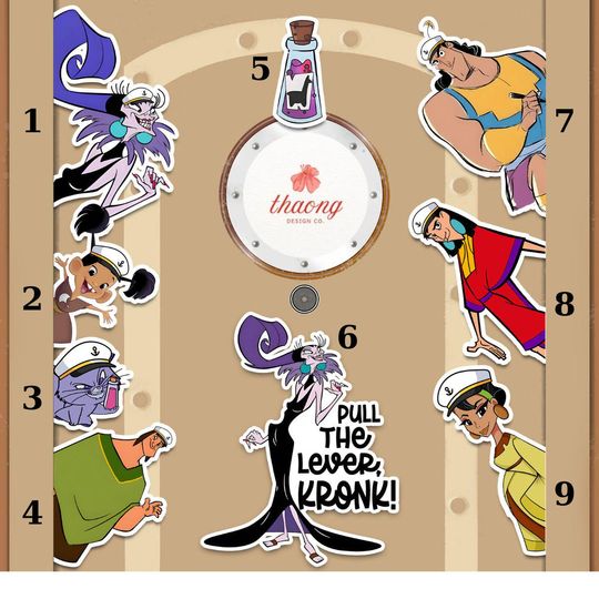 Personalized Pull The Lever Krock! Magnet, Emperor's New Groove Magnet, Yzma Krock Poison Disney Cruise Line magnet, Disney Wish Dream Magic