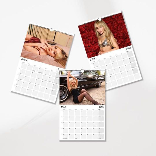 2026 Celebrity Wall Calendar: Minimalist Home Office Decor (11"x16.5")
