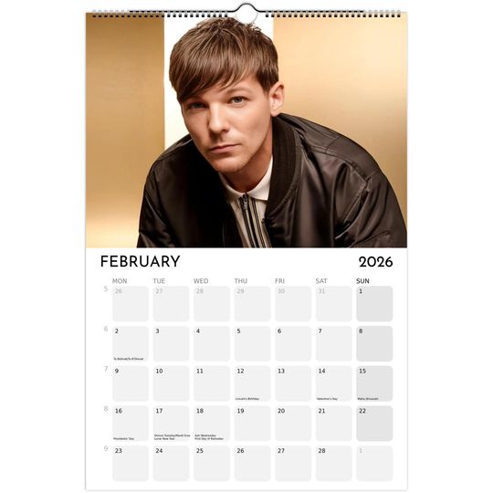 2026 Celebrity Wall Calendar: Minimalist Home Office Decor