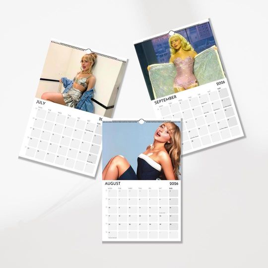 2026 Celebrity Wall Calendar: Minimalist Home Office Decor (11"x16.5")