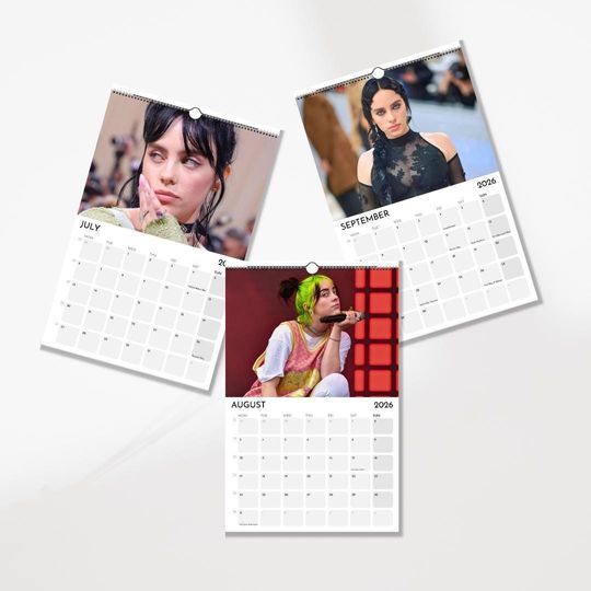 2026 Celebrity Wall Calendar: Minimalist Home Office Decor, Gift for Fans