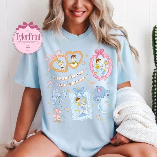 Retro Coquette Disney Princess Shirt, Cinde Baby Tee Crop Top, Meet Me At Midnight, Disney Bracelets Shirt, Princess Locket Baby Tee