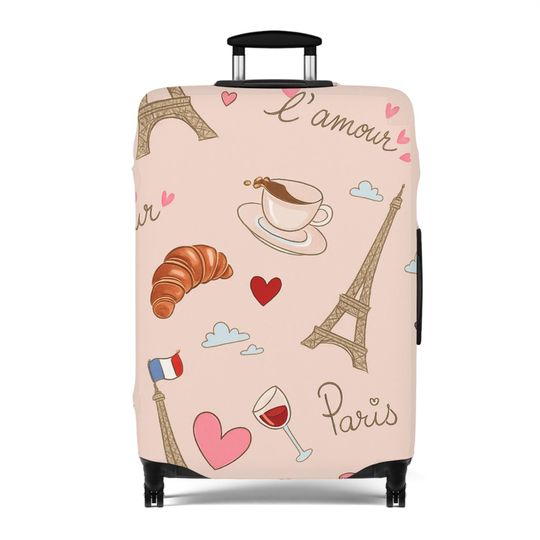 Paris Luggage Cover, Eiffel Tower, Stretch Suitcase Protector