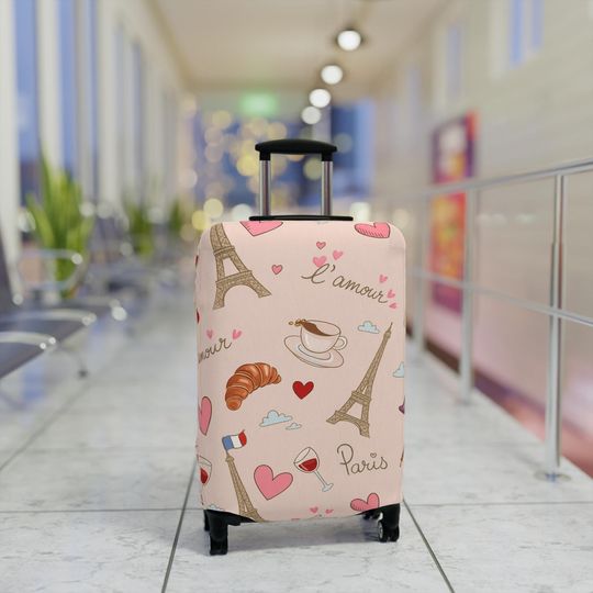 Paris Luggage Cover, Eiffel Tower, Stretch Suitcase Protector