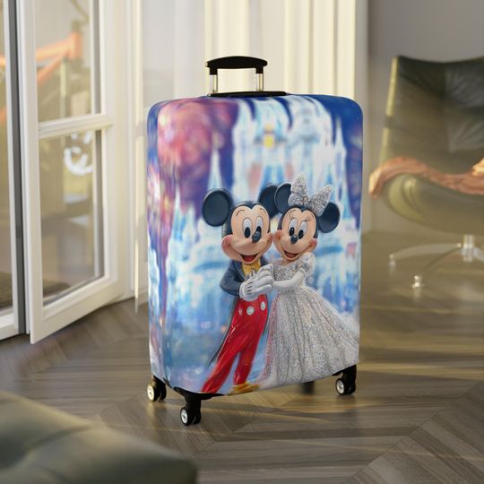 Mickey & Minnie Wedding Luggage Cover, Magical Travel Protector