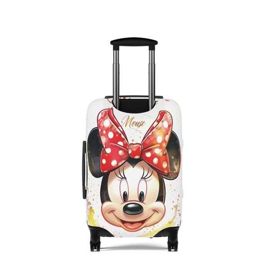 Minnie Mouse Luggage Cover, Polka Dot Bow, Suitcase Protector