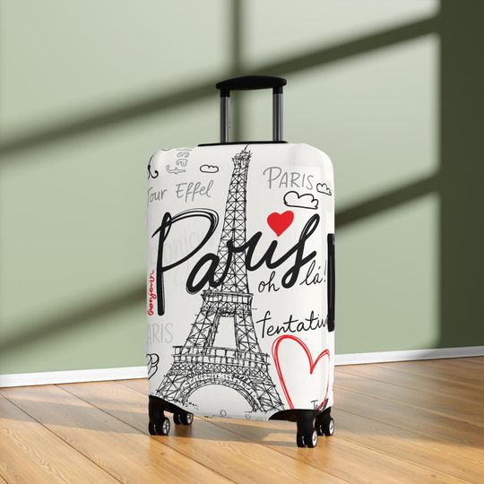Paris Eiffel Tower Luggage Cover, Travel Suitcase Protector